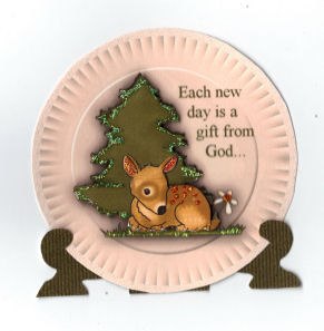 Fawn Paper Plate & Stand by Jan Barcelo