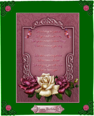 Butterfly Roses with Verse & Decoupage by Jan Barcelo