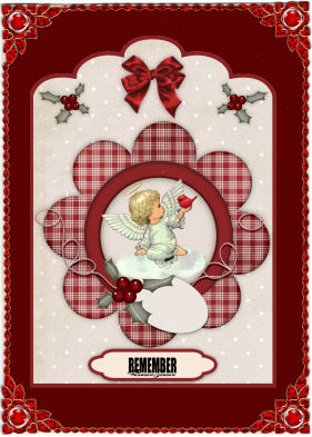 Christmas Scallop Top Quick Card Fronts in Red and Green by Jan Barcelo