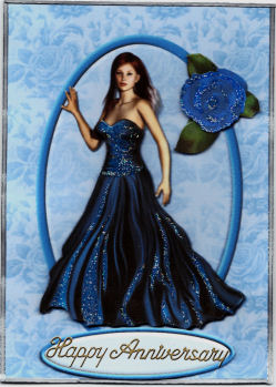 The Blue Lady Quick Card by Jan Barcelo