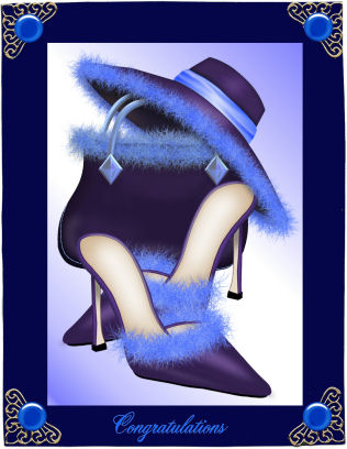 Blue Trio Quick Card by Jan Barcelo