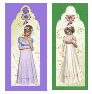 Elegant Ladies in Gowns Bookmarks/toppers by Jan Barcelo