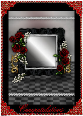 Rose Frame Card Front by Jan Barcelo