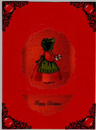 Fancy Easel Sunbonnet Sue Christmas by Jan Barcelo