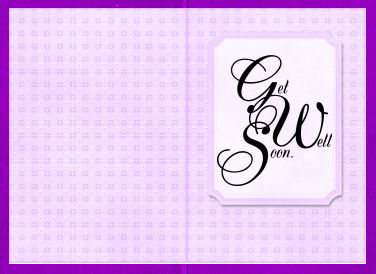 Insert to Match Purple Flowers Various Sentiments Card Front by Jan Barcelo