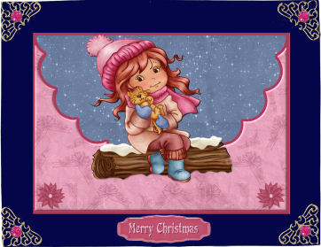 Lil Miss Warmer Envelope Card by Jan Barcelo