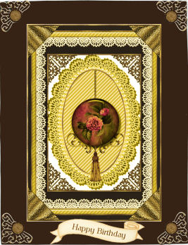 A Wild Rose & Lace Card Topper 3 by Jan Barcelo