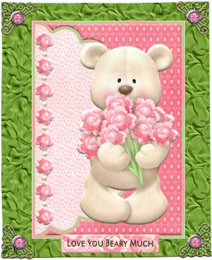 Love You Beary Much Envelope Card by Jan Barcelo