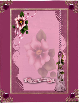 Rose Frame Card Front 1 by Jan Barcelo