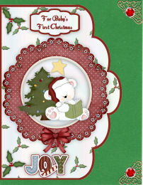 Little Christmas Polar Bear Scallop Card and Step by Step by Jan Barcelo