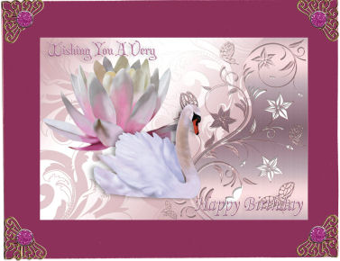 Beautiful Swan with Lily A4 by Jan Barcelo