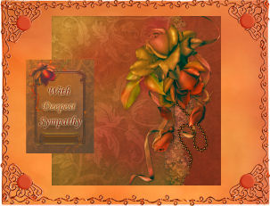 Autumn Roses and Jewels with Tags by Jan Barcelo