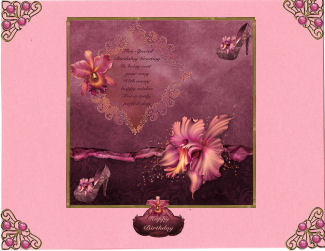 Orchid Elegance with Decoupage Verse & Tag by Jan Barcelo