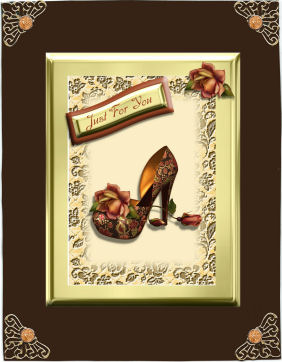 Elegant Shoe Just for You Card Front by Jan Barcelo