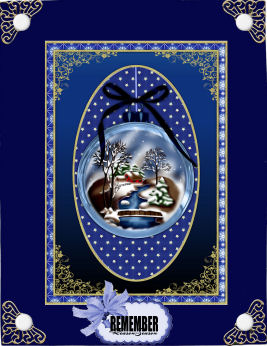 Christmas Bauble with Winters Scene by Jan Barcelo