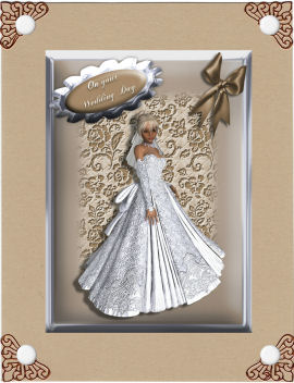 Latte Bride Card Front by Jan Barcelo
