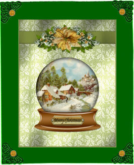 Christmas Snowglobe Scene by Jan Barcelo