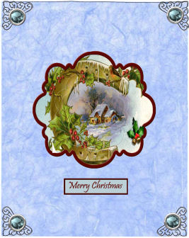 Holly, Horseshoe and Best Wishes for Christmas by Jan Barcelo