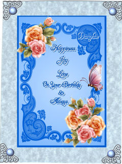 Lace and Roses Blue by Jan Barcelo