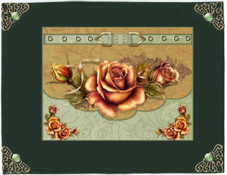 Autumn Roses Faux Envelope by Jan Barcelo