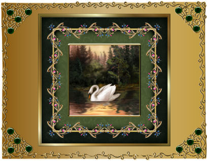 Forest Lake Square Pyramid Card Front by Jan Barcelo