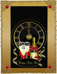 Mini New Year Greeting or Invitation Card by Jan Barcelo