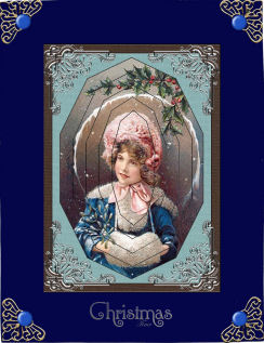 Victorian Girl Christmas Pyramid by Jan Barcelo