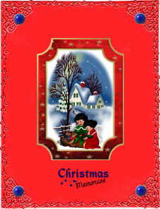 Christmas Scene Double Pyramage and Verse by Jan Barcelo