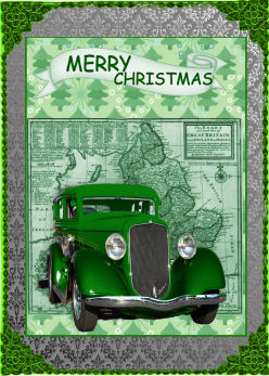 Vintage Car Christmas by Jan Barcelo