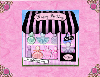 The Little Perfume Shop Scallop Corner Side Stacker Topper by Jan Barcelo