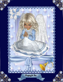 Sweet Praying Angel in Star Frame by Jan Barcelo