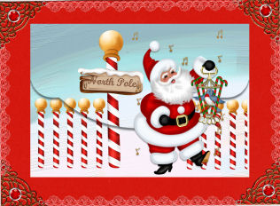 North Pole Envelope Card by Jan Barcelo