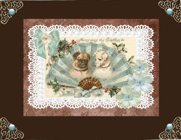 Vintage Antique Doggies A4 by Jan Barcelo