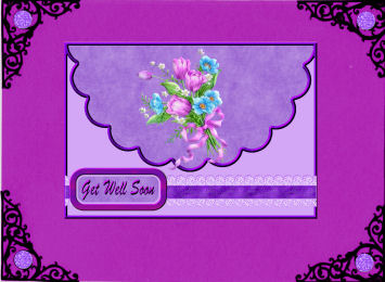 Birthday Floral Envelope Card by Jan Barcelo