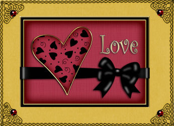 A5 Love Heart Scallop Corners and Pyramage by Jan Barcelo