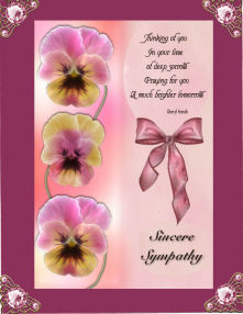 Pink Pansies Birthday or Sympathy by Jan Barcelo