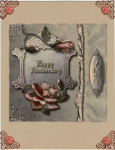 Vintage Anniversary Card Topper by Jan Barcelo