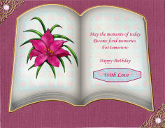 2 - 1 Lily Book with Decoupage by Jan Barcelo
