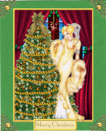 A Deco Christmas A5 Card Front by Jan Barcelo