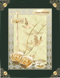 Deepest Sympathy Gold & Pearl Cross by Jan Barcelo