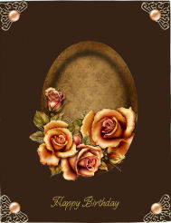 Pretty Rose Plate and Stand Greeting Card by Jan Barcelo