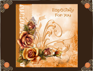 Gold Roses Especially for You 7x7 by Jan Barcelo