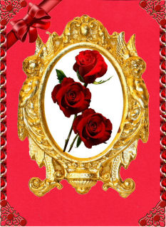 Oval Red Rose by Jan Barcelo