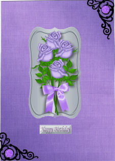 Pretty Roses with Bows,. Toppers by Jan Barcelo