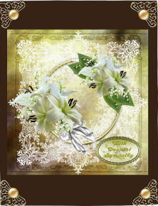 Deepest Sympathy Lilies and Lace by Jan Barcelo