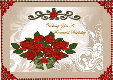 Roseswonderful Birthday A4 by Jan Barcelo