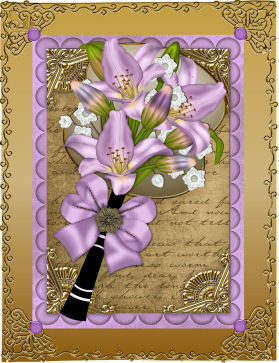 Lilac Lily Fan A4 Picture Topper by Jan Barcelo