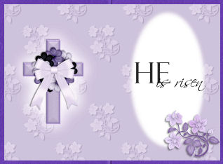 Oval Cross in Lilac Insert by Jan Barcelo
