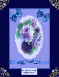 Blue Rose Decoupage by Jan Barcelo