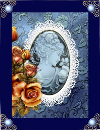 Cameo in Bleu and Gold by Jan Barcelo